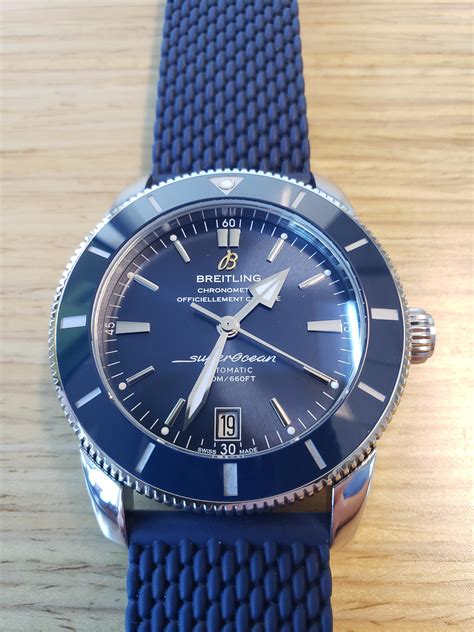 breitling superocean heritage ii 42mm blue|breitling superocean heritage 42 review.